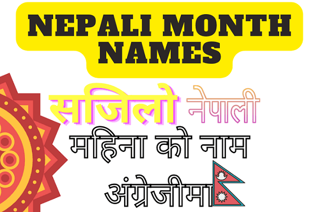 Nepali Months Name in english nepali and newari