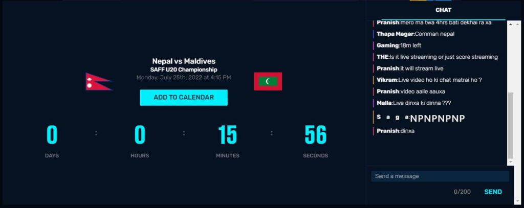SAFF U20 Championship 2022 Details 3 Nepal vs Maldives SAFF U20 championship 2022