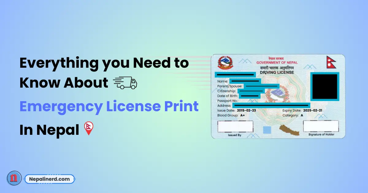 Emergency License Print In Nepal