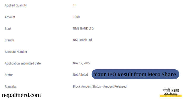 Choose Allotement Status to Check IPO Nepal