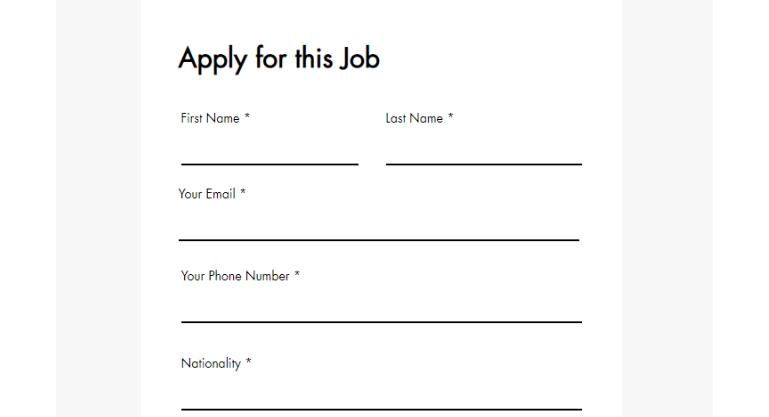 Application form for Seasonal Work Visa
