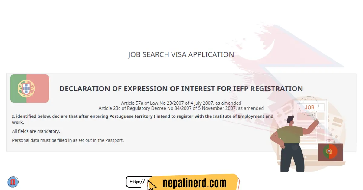 How To Apply For Portugal Job Seeker Visa From Nepal 2024