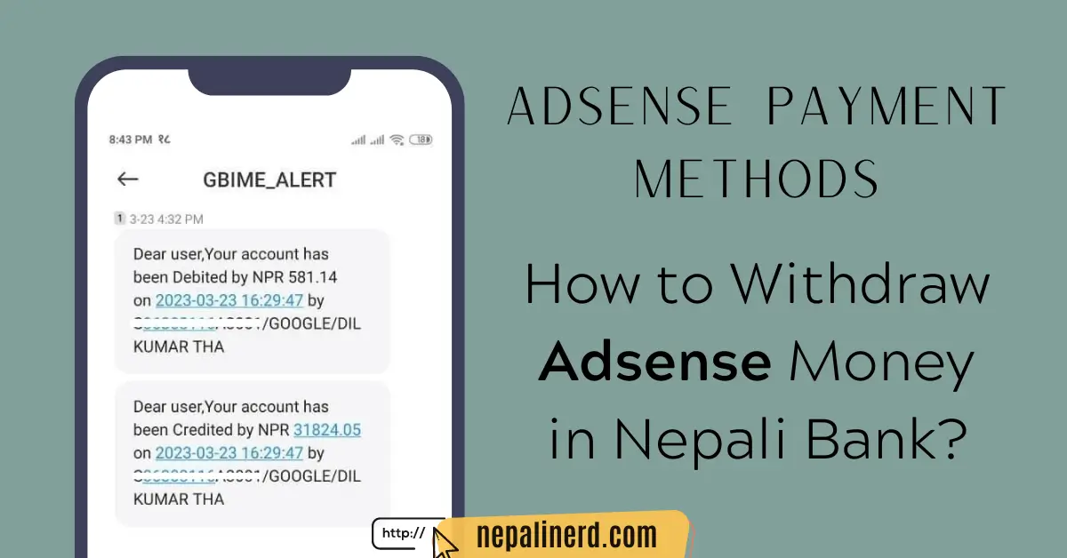 Withdraw Adsense payment in Nepal