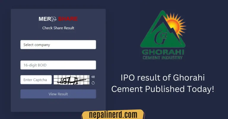 Ghorahi Cement IPO Result