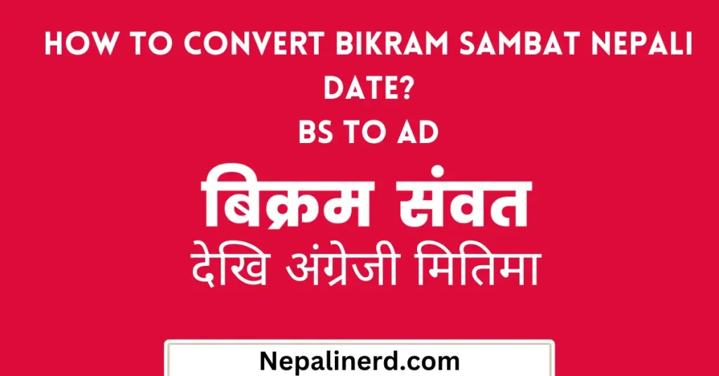 How to convert Nepali date into english