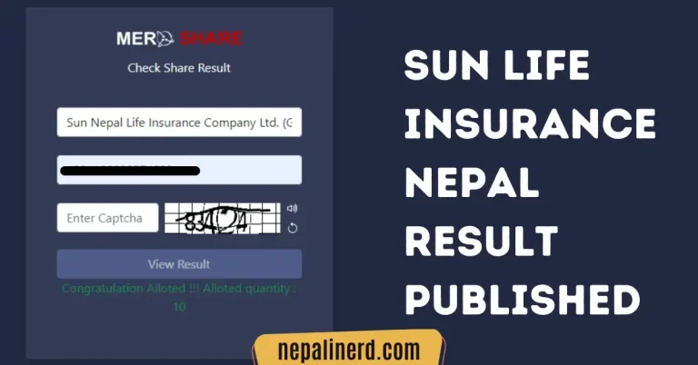 Check IPO Result if Sun Life Insurance