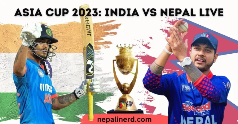Where to watch nepal vs india in asia cup 2023