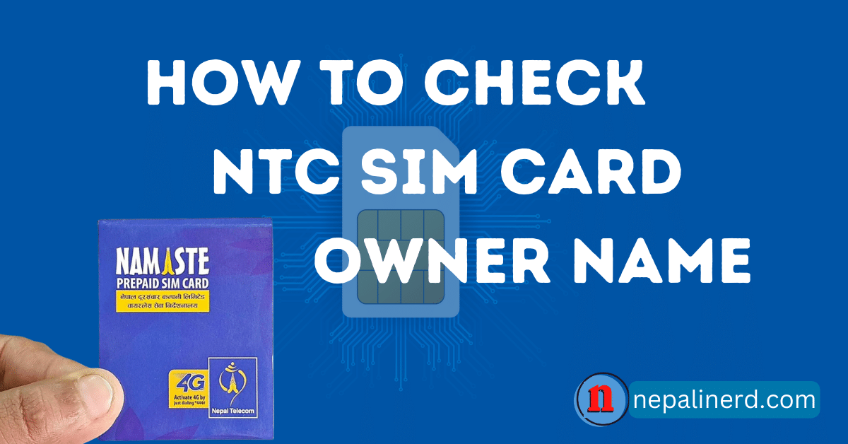 How to check NTC sim owner name