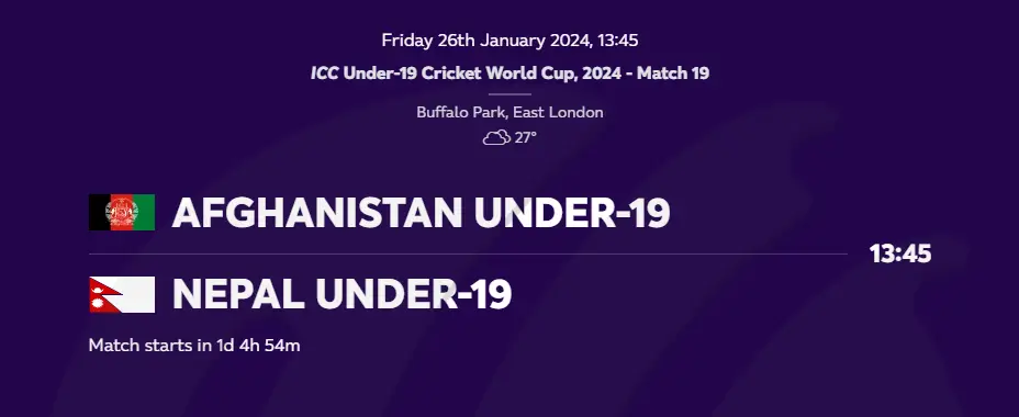 How to Watch Nepal U19 vs. Afghanistan U19 World Cup 2024 Live? 3 Steps to Watch Nepal vs Afghanistan U19 ODI World Cup Live Online
