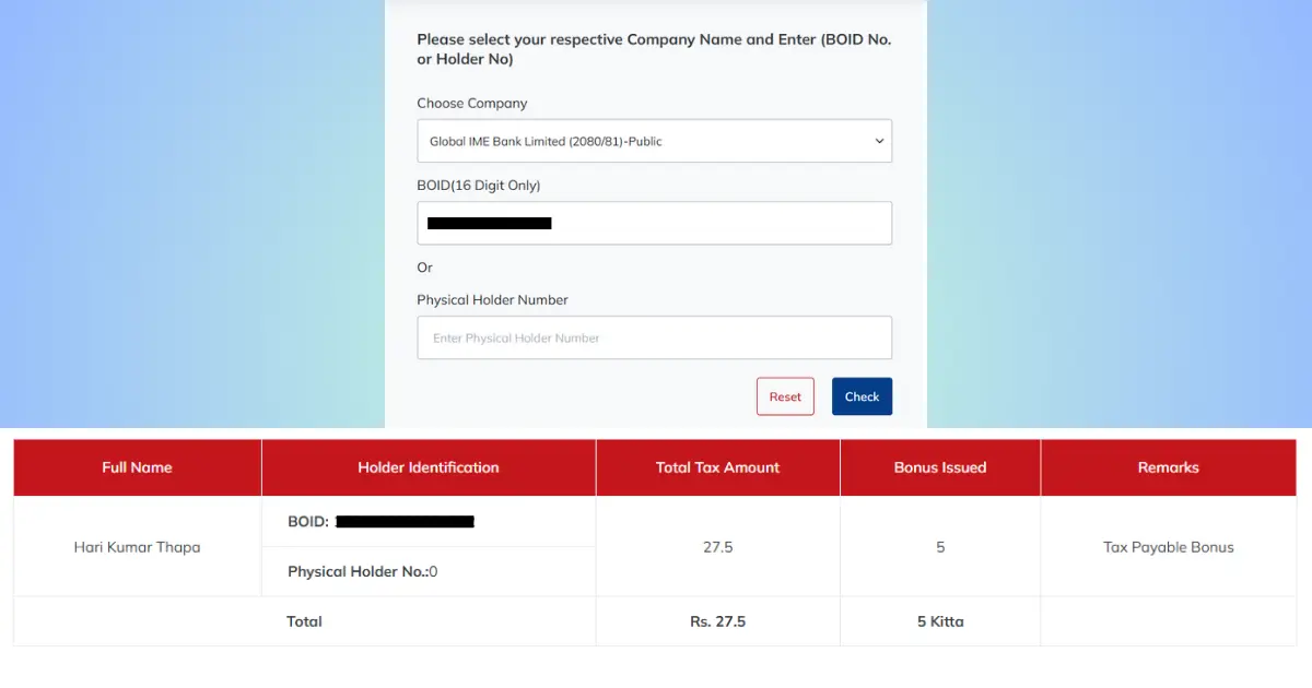 How to Pay Tax on Bonus Shares in Nepal? 3 Check Bonus Share TAX Amount you need to pay